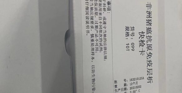 非洲猪瘟抗原测试卡
